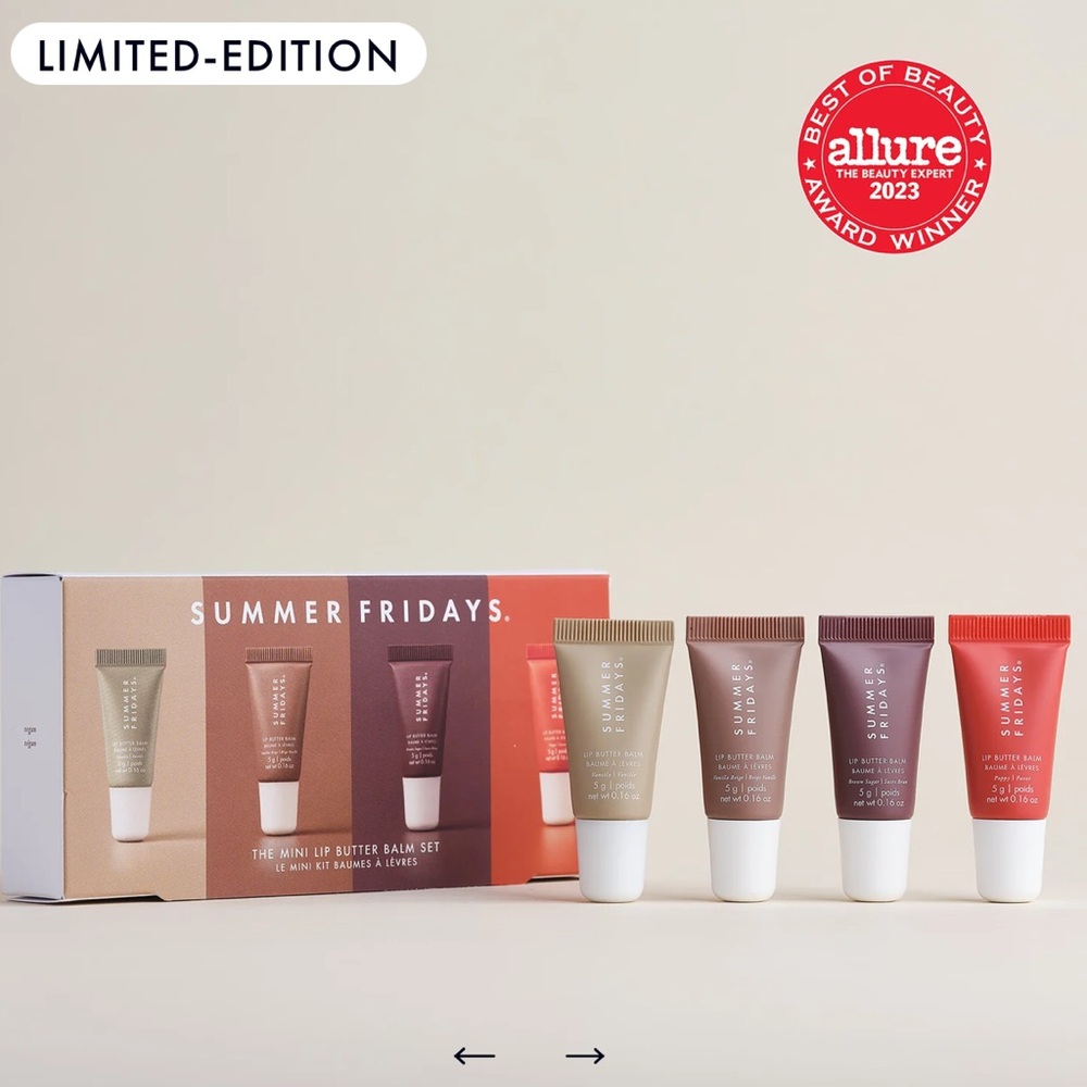 NWT Summer Fridays Limited Edition The Mimi Lip Butter Balm Set